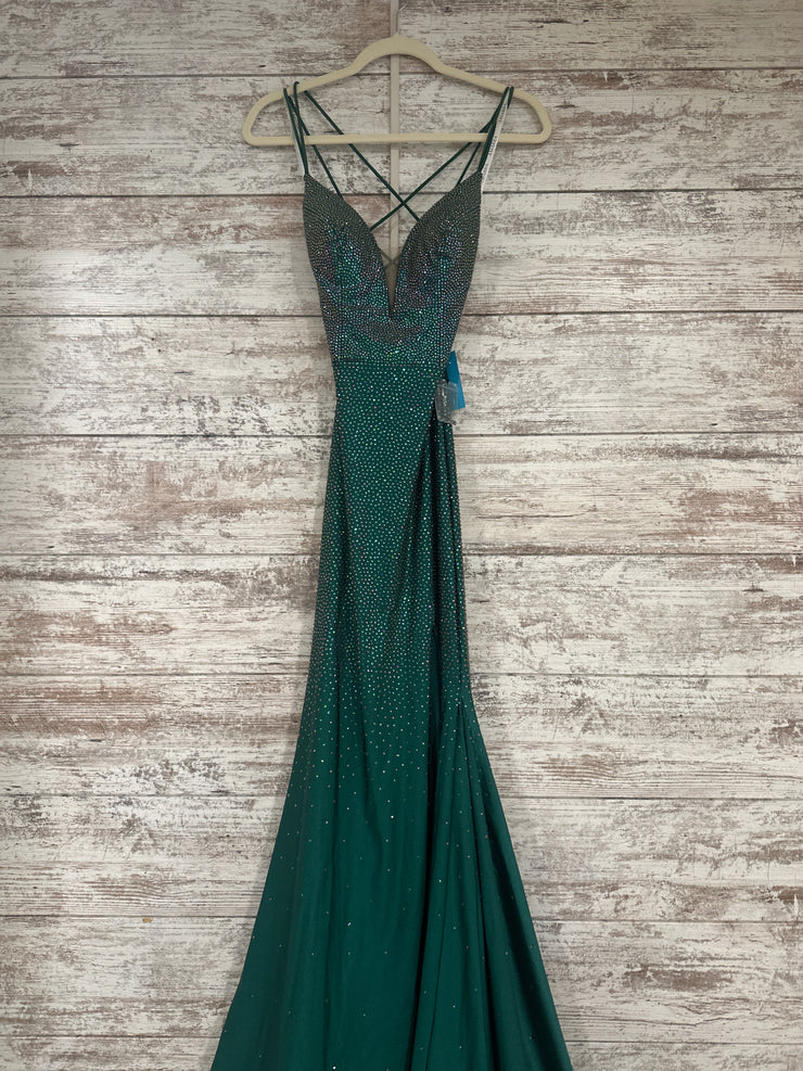 GREEN SPARKLY LONG DRESS (NEW)