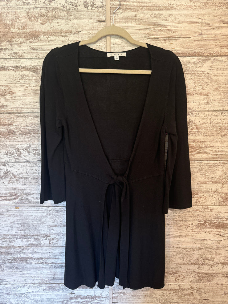 BLACK TIE UP OPEN CARDIGAN$139