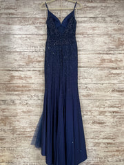 NAVY SPARKLY LONG DRESS (NEW)