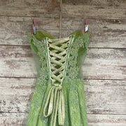 GREEN LACE MERMAID GOWN