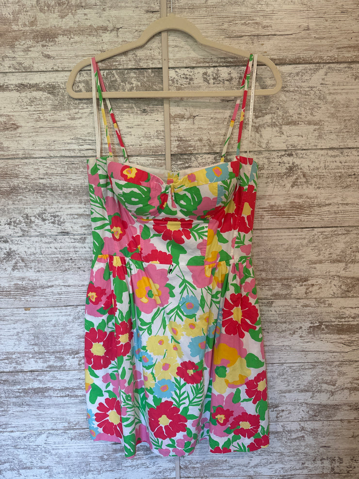 WHITE/COLORFUL FLORAL DRES$238