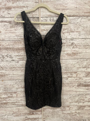 BLACK SPARKLY SHORT DRESS -NEW