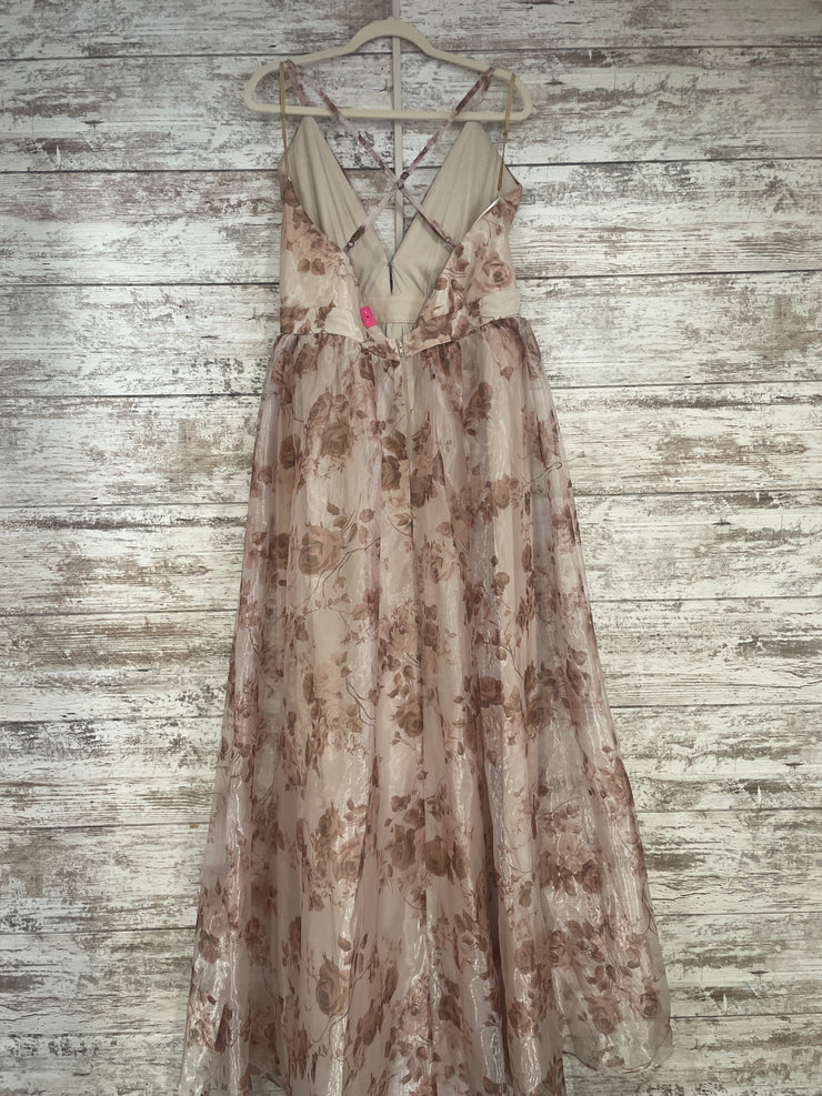TAN/GOLD FLORAL A LINE (NEW)
