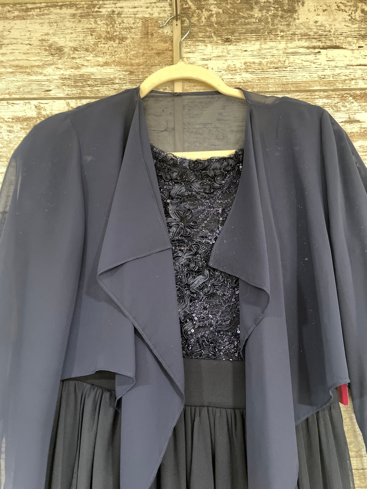 NAVY 2 PC. LONG DRESS SET