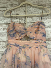 PINK/FLORAL TIERED A LINE