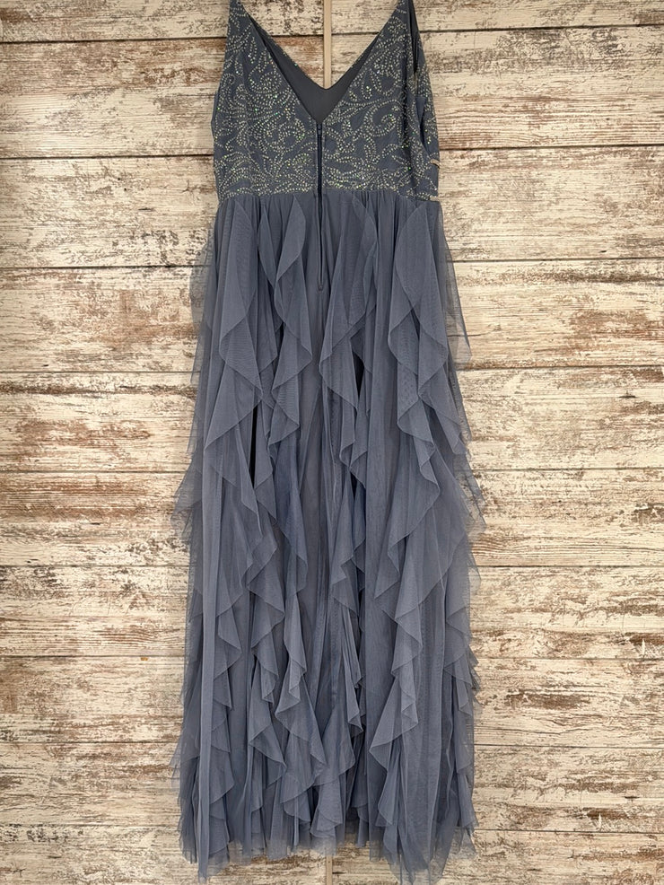 BLUE A LINE GOWN