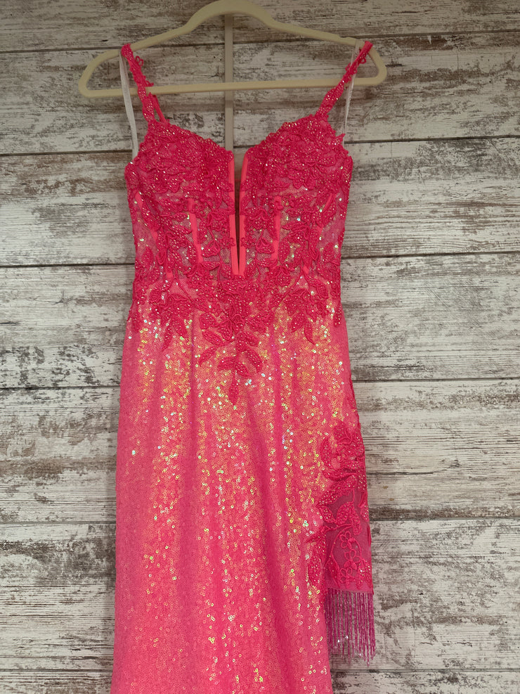 PINK SPARKLY LONG DRESS (NEW)