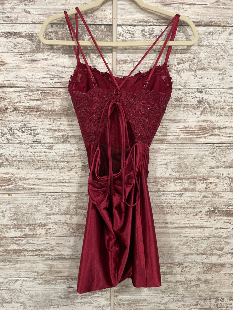 BURGUNDY SHORT DRESS (NEW)