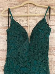 GREEN/FLORAL MERMAID GOWN-NEW