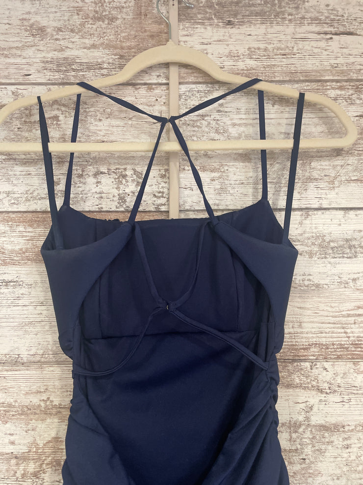NAVY LONG EVENING GOWN