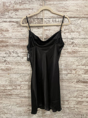 BLACK SATIN SHORT DRESS (NEW)