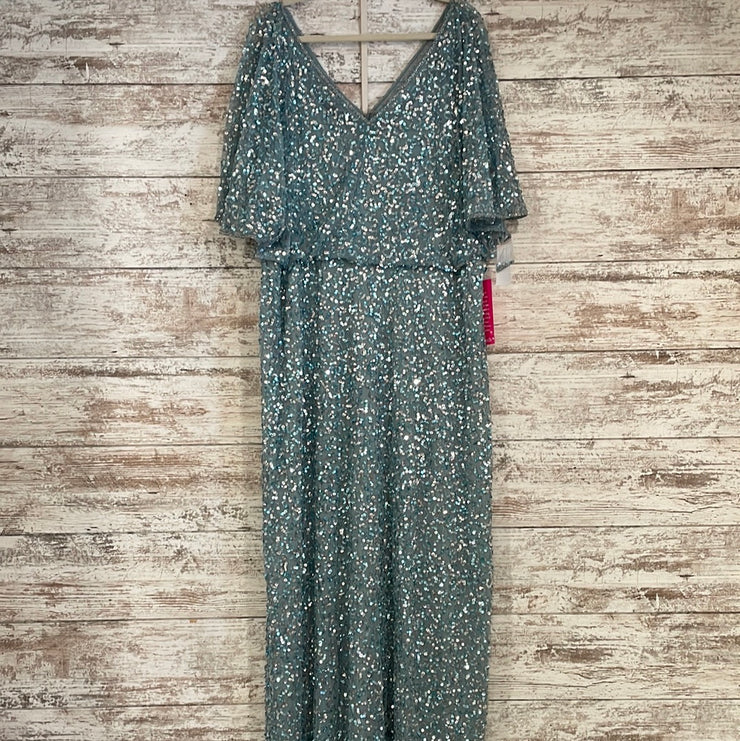 BLUE SEQUIN LONG DRESS (NEW)