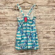 WHITE/BLUE SHORT DRESS-NEW$188