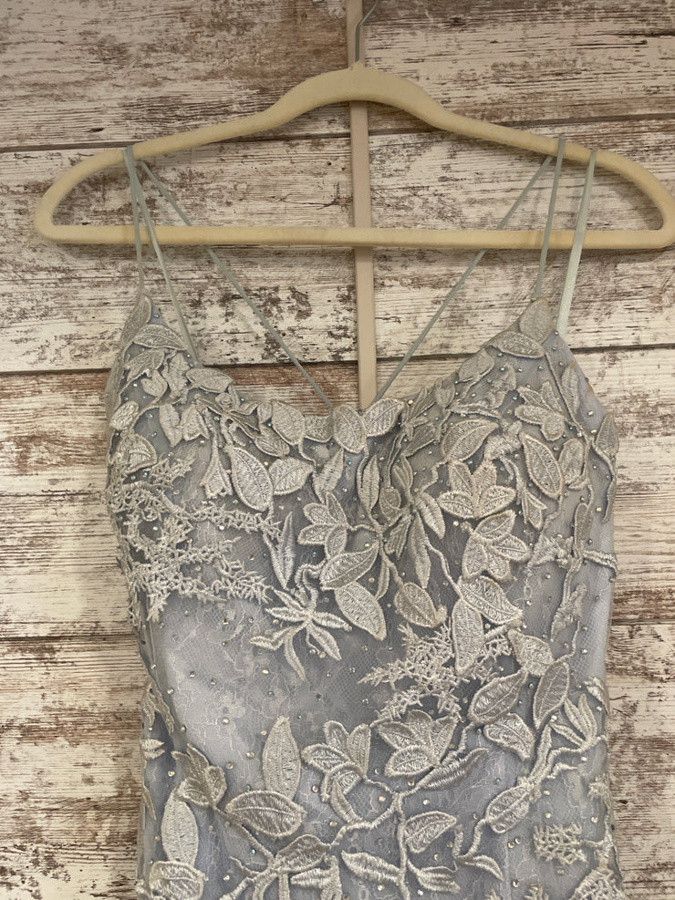 BLUE/FLORAL MERMAID GOWN