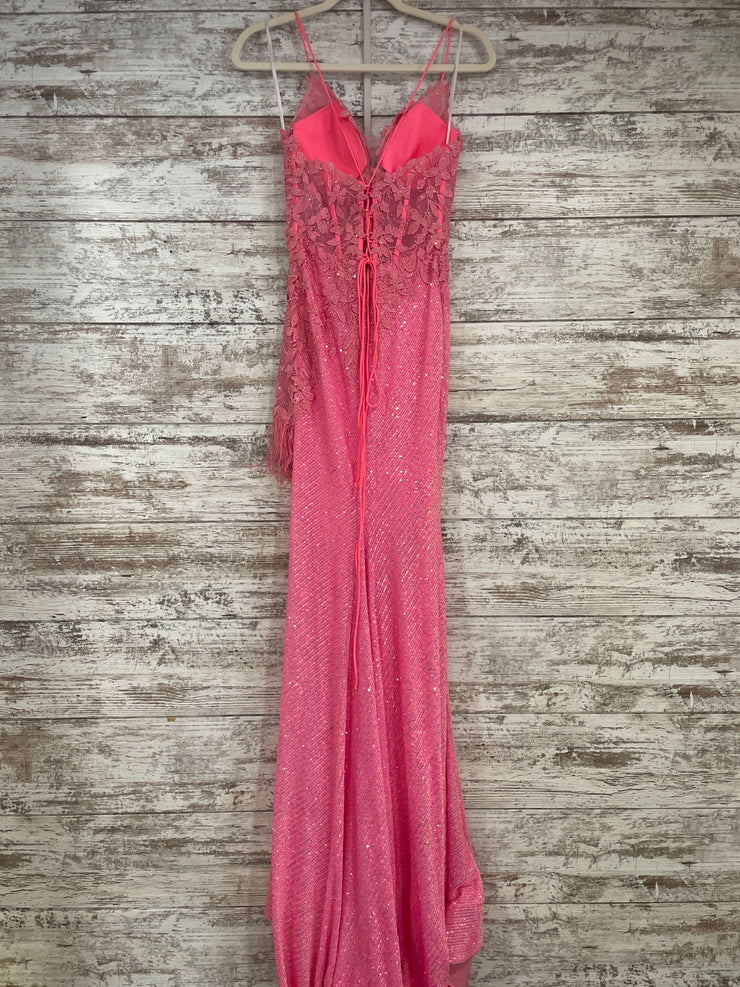 PINK/FLORAL LONG DRESS (NEW)