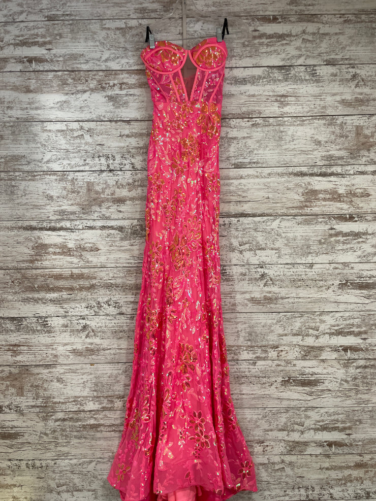 PINK SPARKLY LONG DRESS (NEW)