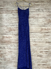 ROYAL BLUE SEQUIN LONG DRESS