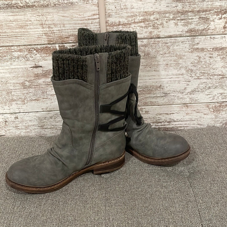 GRAY SUEDE LINED BOOTS $145