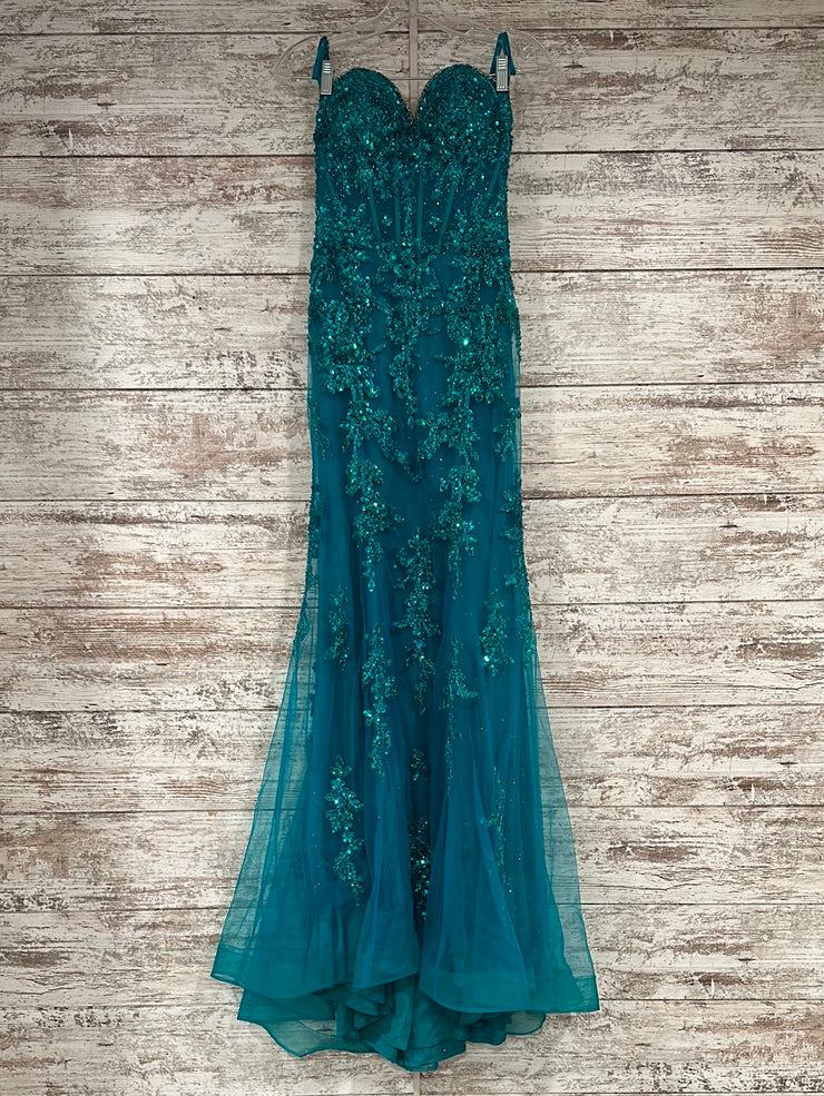 GREEN SPARKLY MERMAID GOWN