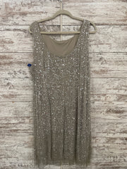 TAN BEADED SHORT DRESS (NEW)