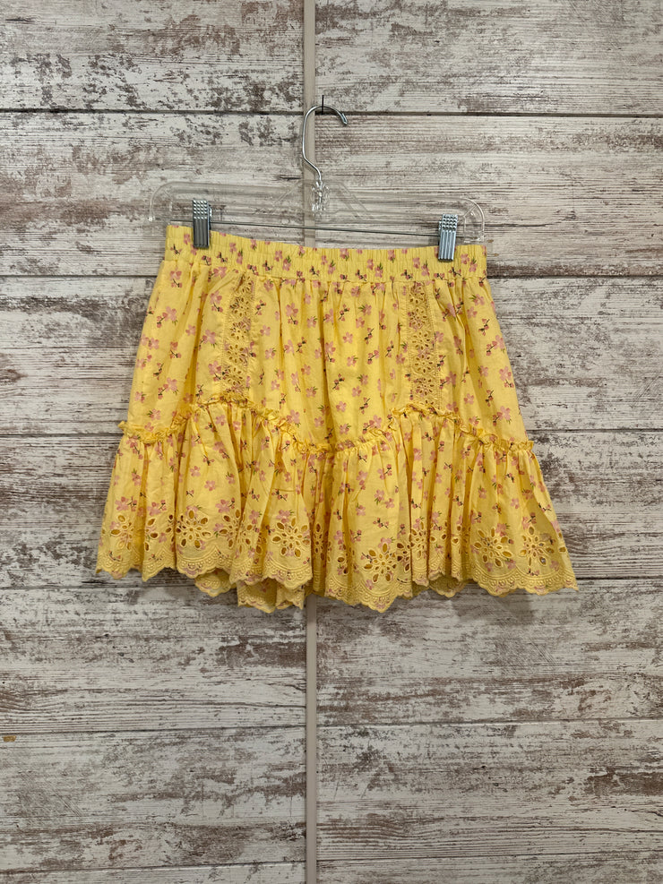 YELLOW/FLORAL SKIRT