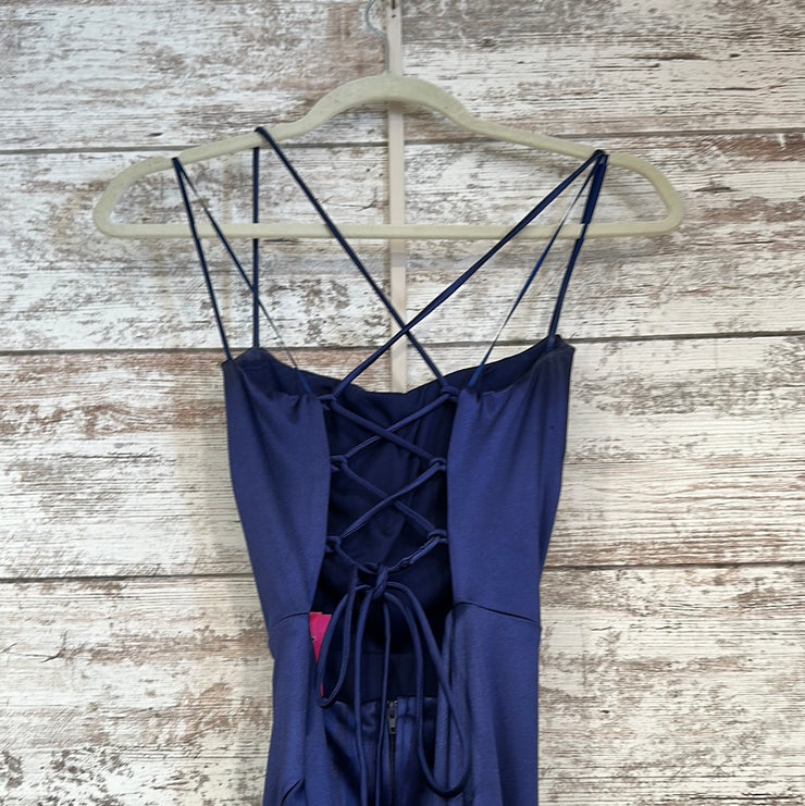 NAVY LONG EVENING GOWN