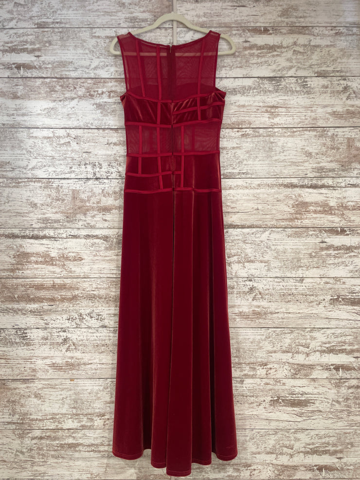 RED VELVET LONG DRESS