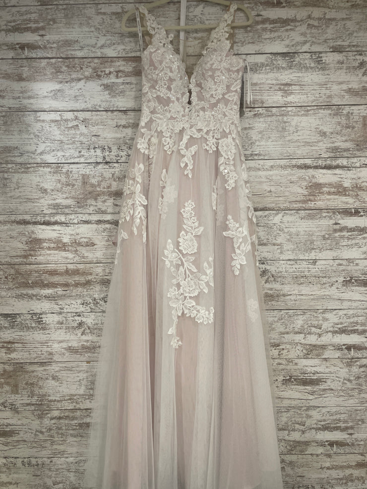 WHITE/NUDE WEDDING GOWN (NEW)