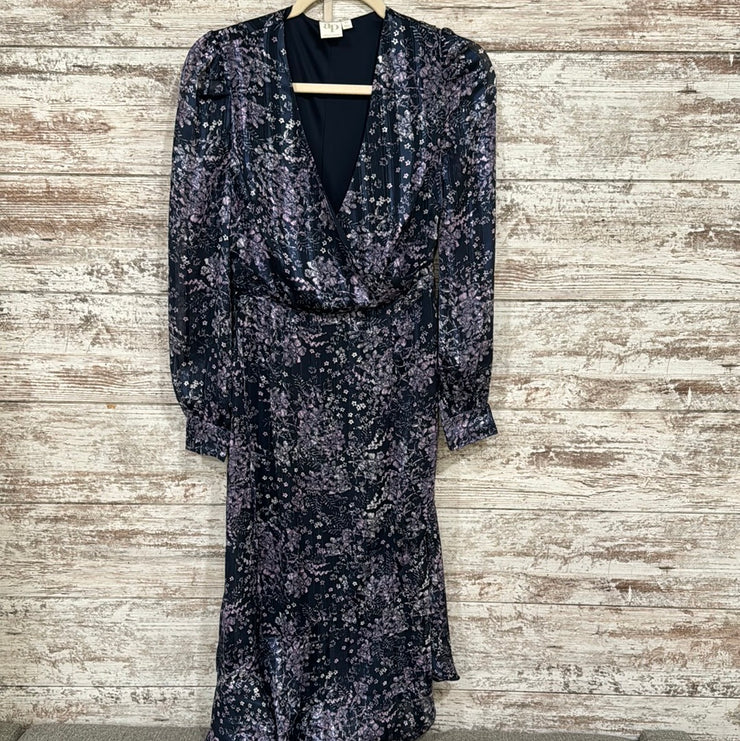 NAVY/FLORAL MAXI DRESS