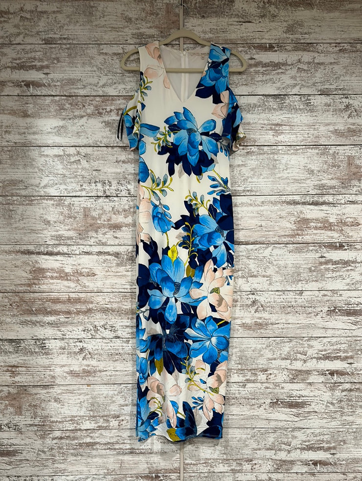 WHITE/BLUE MAXI DRESS $139