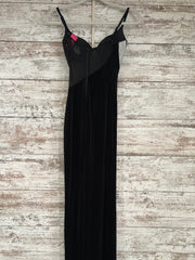 BLACK/RHINESTONE LONG DRESS