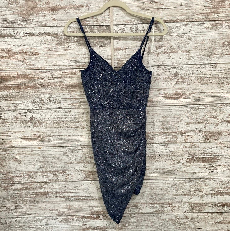 BLUE SPARKLY SHORT DRESS