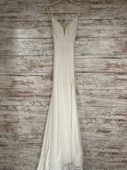 WHITE BEADED LONG DRESS (NEW)