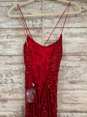 RED SPARKLY LONG DRESS (NEW)