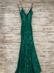 GREEN SPARKLY MERMAID GOWN-NEW