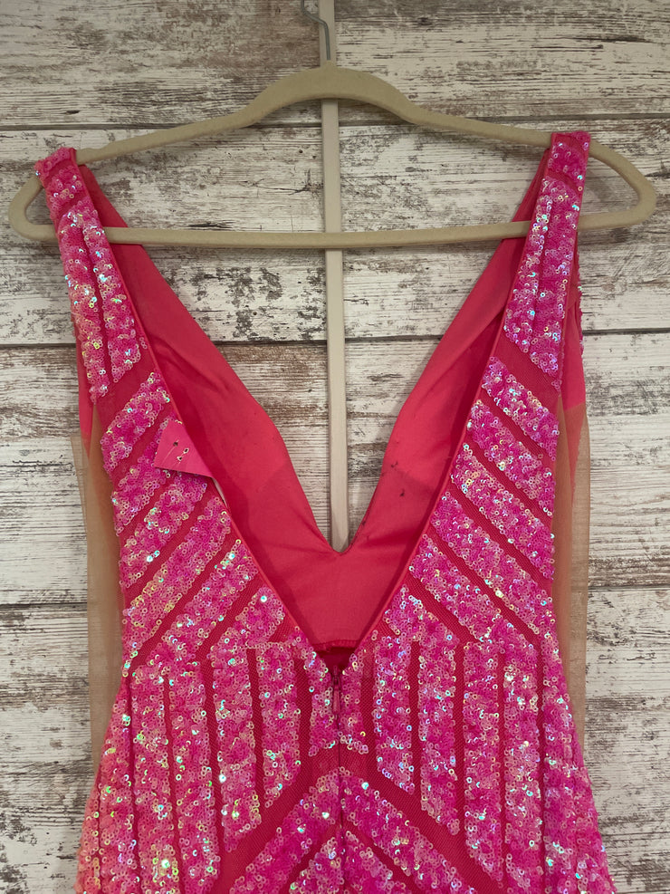 PINK SPARKLY MERMAID GOWN