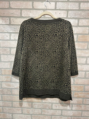 GREEN/BLACK LEOPARD TUNIC $99