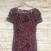 PURPLE SEQUIN LONG EVENING GOW