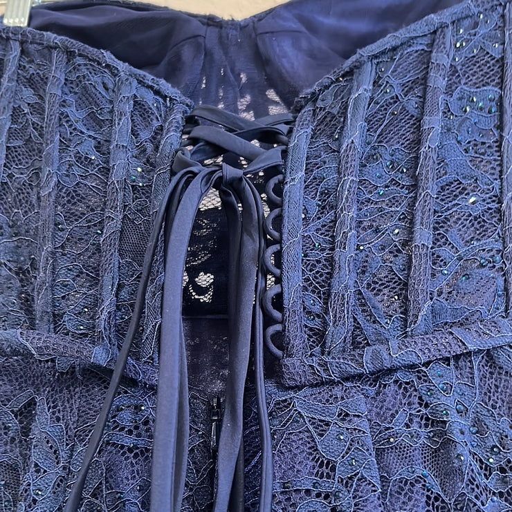 NAVY SPARKLY MERMAID GOWN