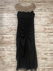 BLACK/SILVER LONG EVENING GOWN