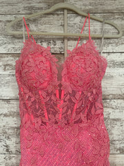 PINK/FLORAL LONG DRESS (NEW)