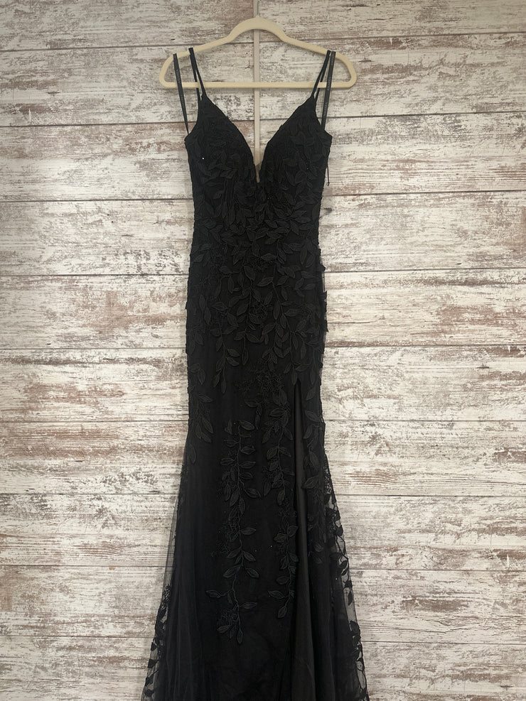 BLACK/FLORAL LONG DRESS (NEW)