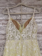 YELLOW/FLORAL SPARKLY A LINE