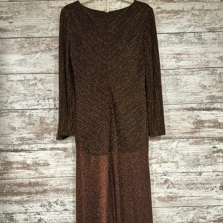 GOLD/BLACK SPARKLY LONG DRESS