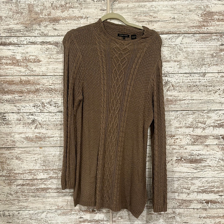 BROWN LONG SWEATER