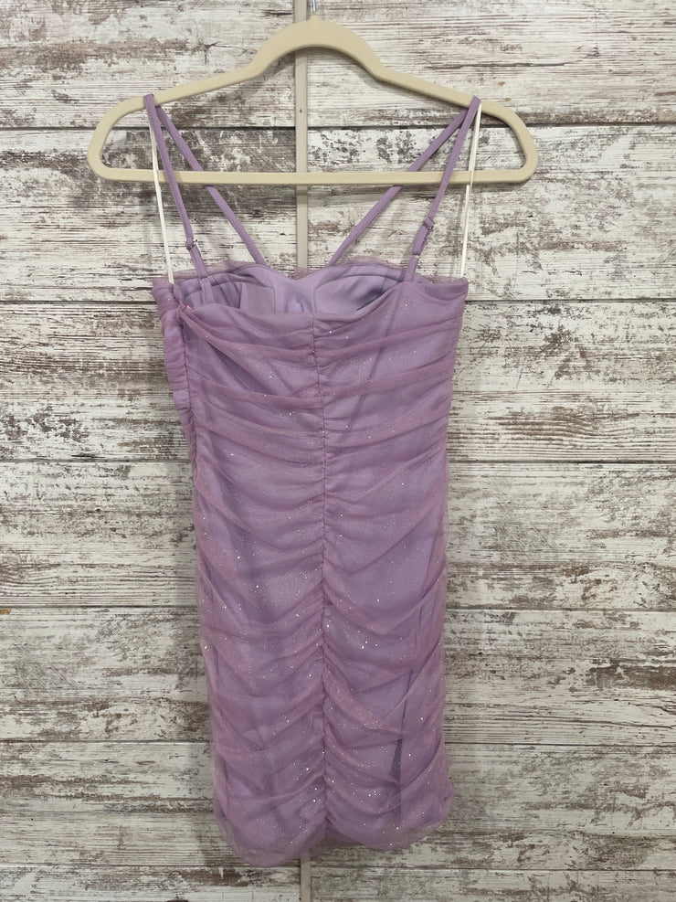 LAVENDER SPARKLY SHORT DRESS