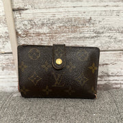 VINTAGE BROWN SIGNATURE KISS LOCK WALLET