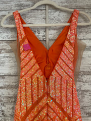 ORANGE SEQUIN MERMAID GOWN