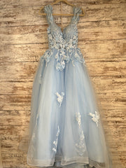 BLUE/FLORAL PRINCESS GOWN