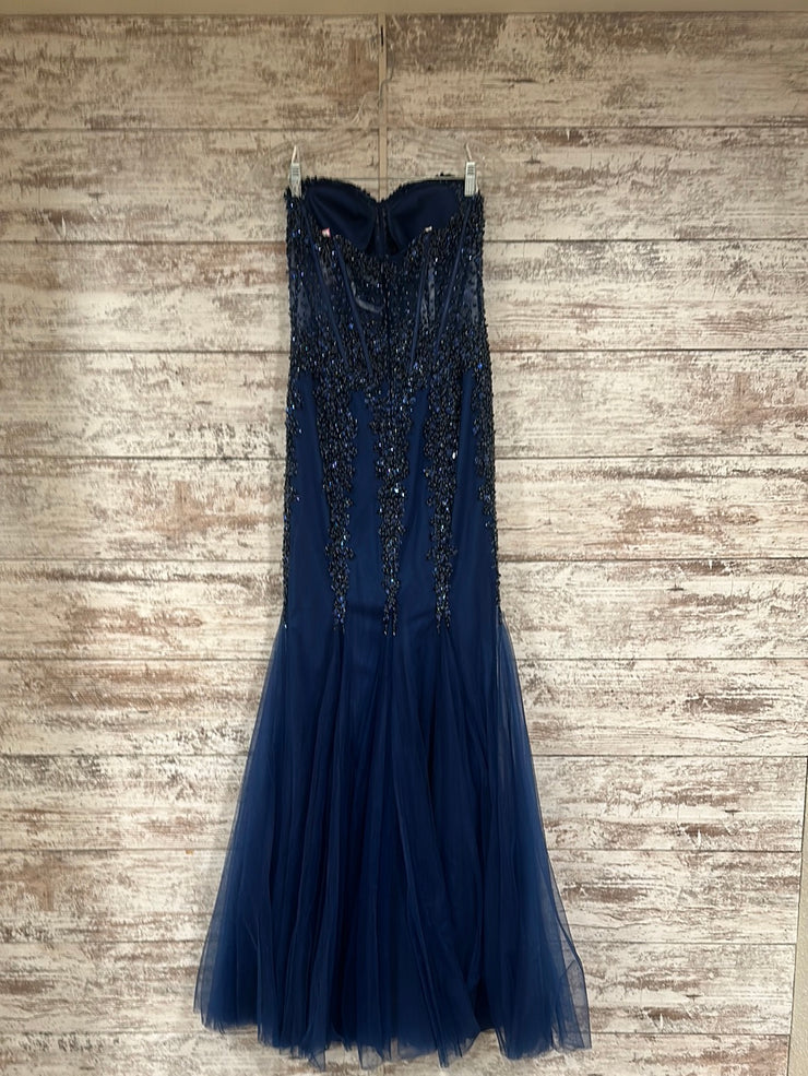 NAVY MERMAID GOWN
